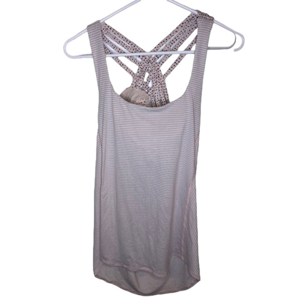 Lululemon Wild Tank Heathered Parfait Pink/ Speckle Dot Pink and Black - Picture 3 of 7